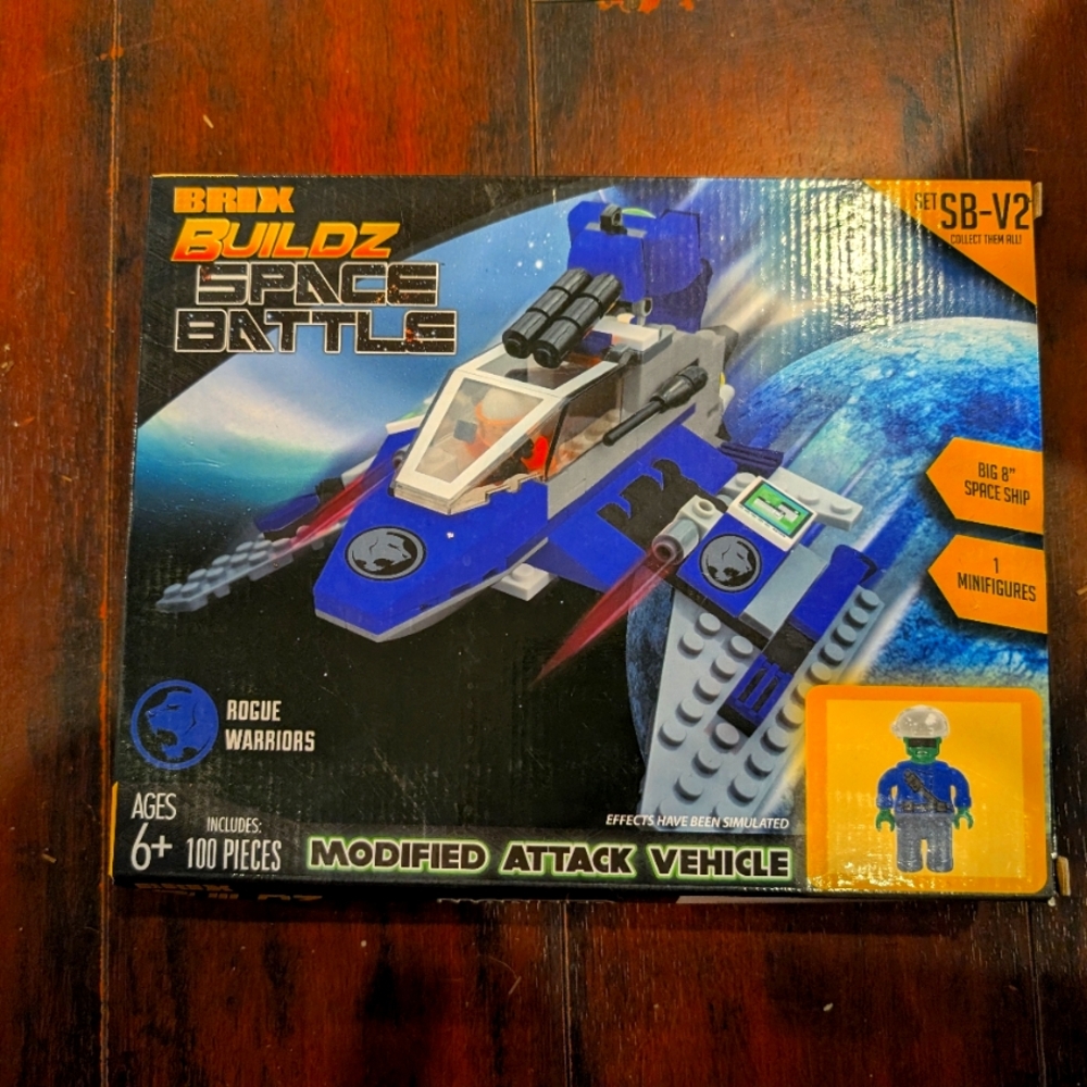 Blue and Black Space Battle Building Set